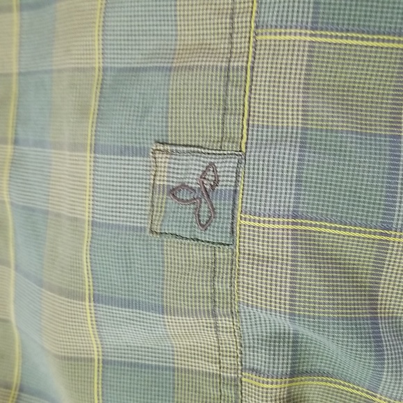 PrAna plaid button down shirt sz xl - Picture 4 of 13